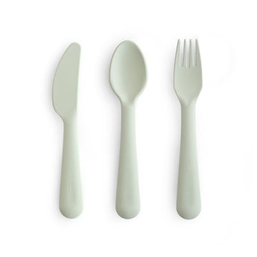 Colorful baby dinnerware cutlery set for easy feeding, including spoon, fork, and plate, perfect for little ones.