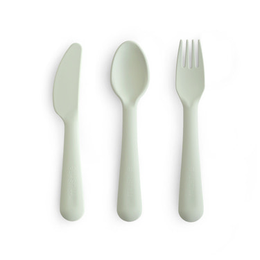 Colorful baby dinnerware cutlery set for easy feeding, including spoon, fork, and plate, perfect for little ones.