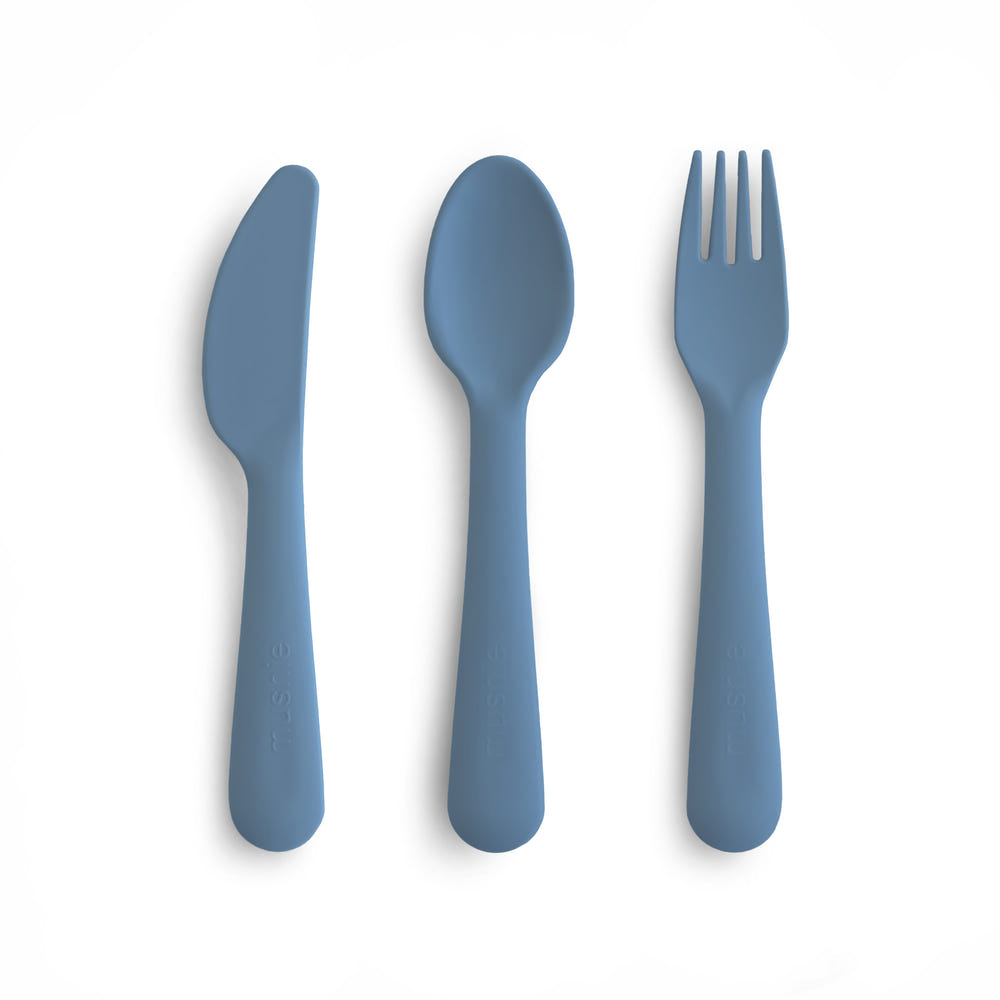 Colorful baby dinnerware cutlery set for easy feeding, including spoon, fork, and plate, perfect for little ones.
