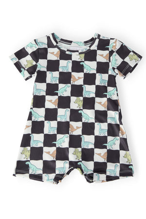 Dino Checkers S/S Shorty One-Piece