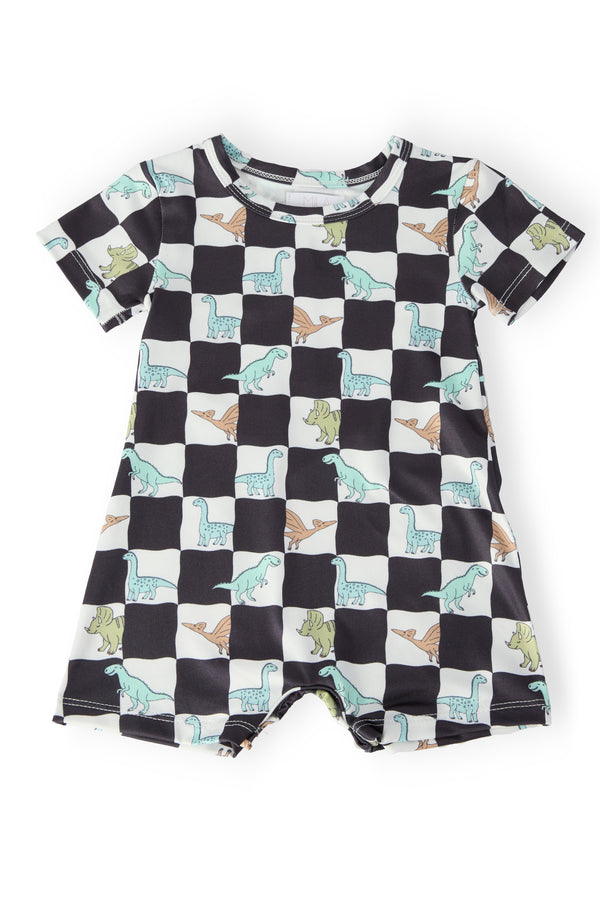 Dino Checkers S/S Shorty One-Piece