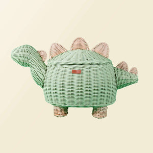 Dinosaur Storage Basket Mint Green - Large