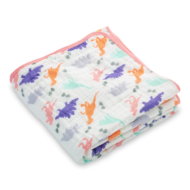 Rawr-Some Girly Muslin Quilt - MOOGCO Baby