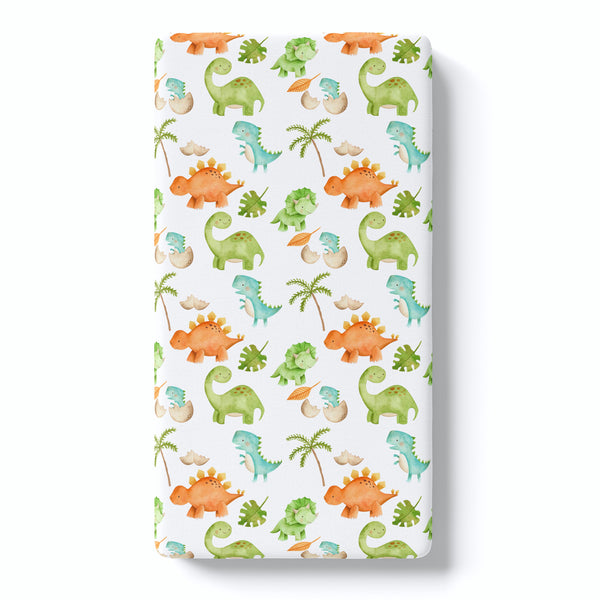 Fitted Crib Sheet - Dinosaurs