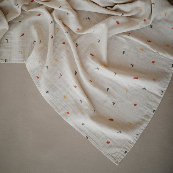 Mushie Organic Cotton Muslin Swaddle Blanket extra soft