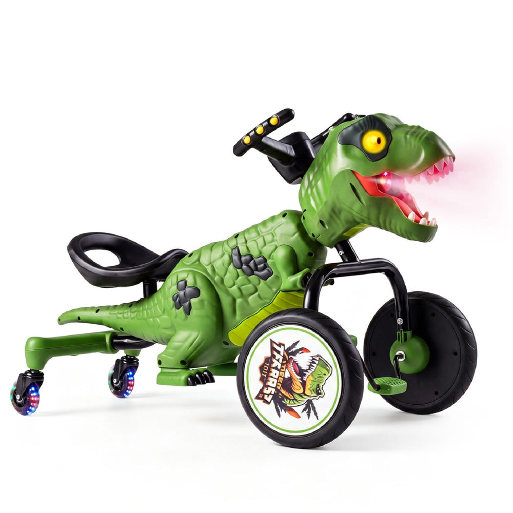Dinosaur Drift Tricycle with Lights and Spray and 360-Degree Spin Mode