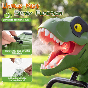 Dinosaur Drift Tricycle with Lights and Spray and 360-Degree Spin Mode