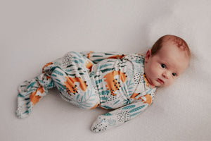 Dinosaur Themed Newborn Knotted Gown