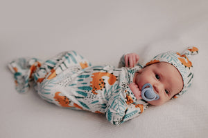 Dinosaur Themed Newborn Knotted Gown