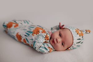 Dinosaur Themed Newborn Knotted Gown