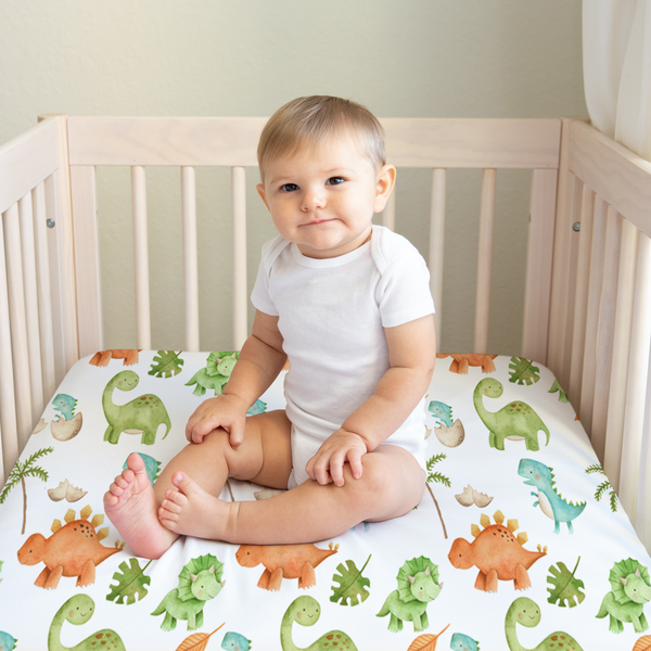Dinosaurs Fitted Crib Sheet - MOOGCO Baby