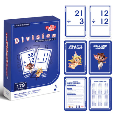 "Division Card Pack for kids - engaging educational toy for learning division concepts through fun activities."