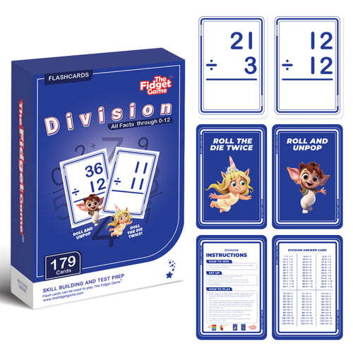 "Division Card Pack for kids - engaging educational toy for learning division concepts through fun activities."