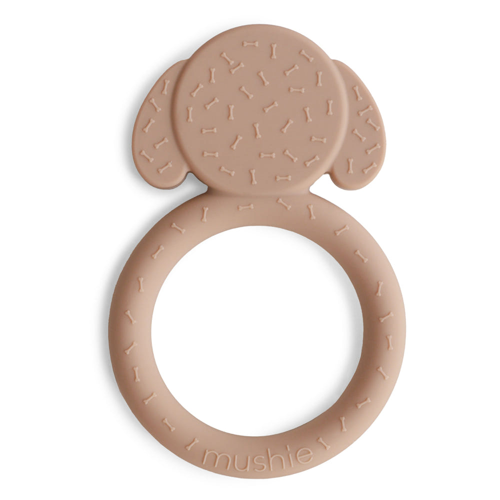 "Soft dog teether for babies, perfect for soothing gums and promoting healthy chewing habits."
