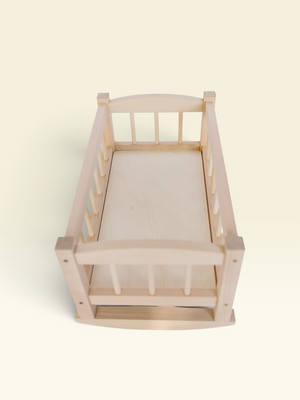 Bebenita | Wooden Baby Doll Cradle Bed in Natural Birch