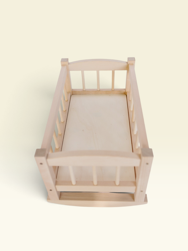 Bebenita | Wooden Baby Doll Cradle Bed in Natural Birch