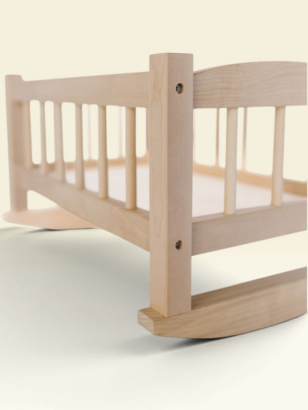Bebenita | Wooden Baby Doll Cradle Bed in Natural Birch