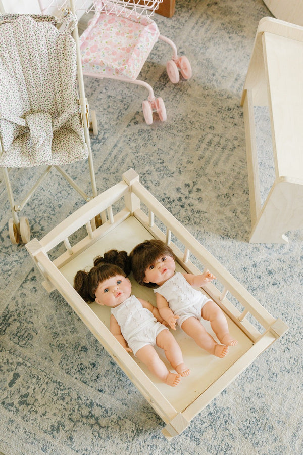 Bebenita | Wooden Baby Doll Cradle Bed in Natural Birch