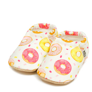 Ella Bonna Non-Slip Sole Doughnut Patterned Baby Booties, Home Boot Slippers Nursery Shoes
