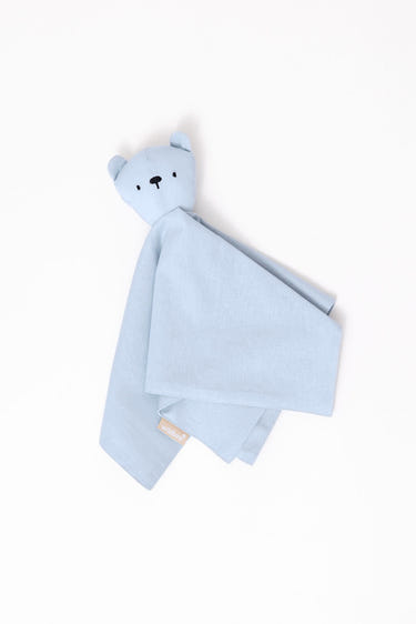 Dove Linen Lovey Bear - Soft, cuddly baby lovey for comfort and security. Perfect for infants and toddlers.