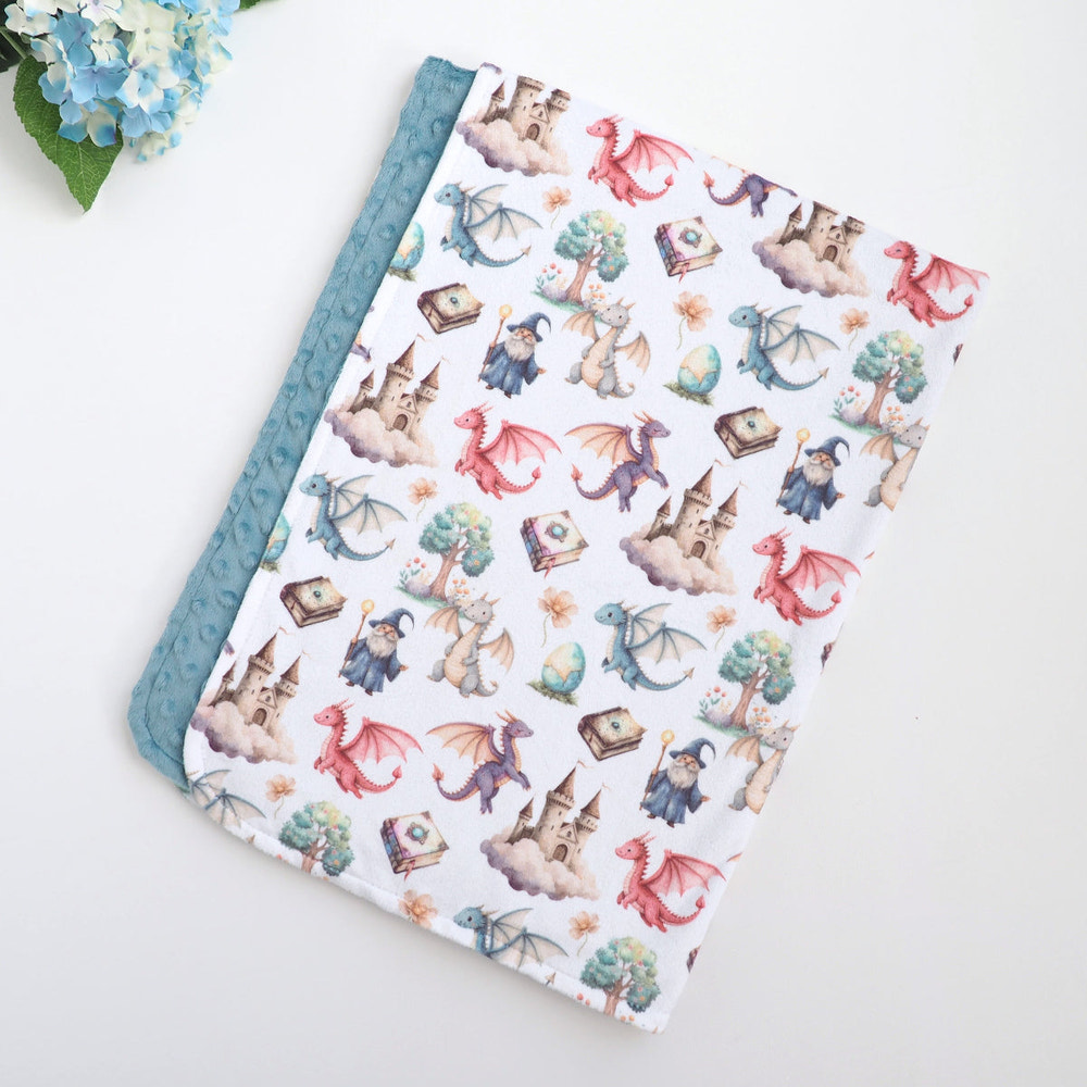 Minky Baby Blanket Dragon's Kingdom