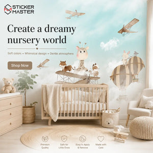 Dreamy Sky Safari Wall Mural