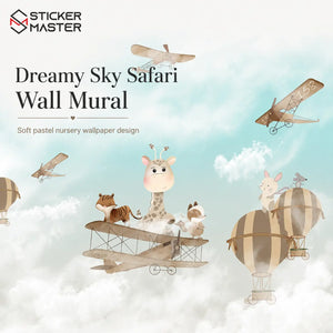 Dreamy Sky Safari Wall Mural