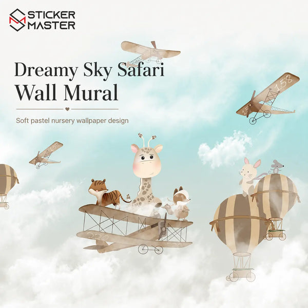 Dreamy Sky Safari Wall Mural