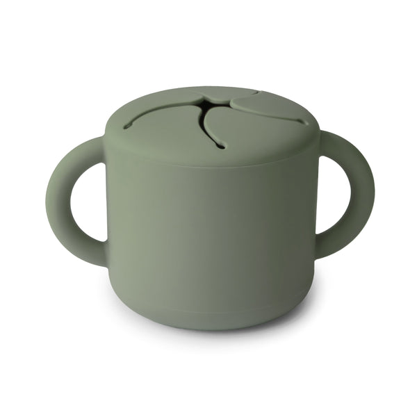 Mushie Snack Cup silicone spill-proof two handles