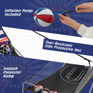 Dual Shot Basketball Arcade Game with 8 Game Modes and 4 Balls for Kids & Family
