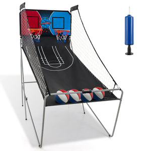 Dual Shot Basketball Arcade Game with 8 Game Modes and 4 Balls for Kids & Family