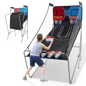 Dual Shot Basketball Arcade Game with 8 Game Modes and 4 Balls for Kids & Family