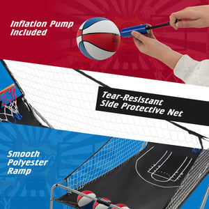 Dual Shot Basketball Arcade Game with 8 Game Modes and 4 Balls for Kids & Family