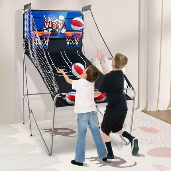 Dual Shot Basketball Arcade Game with 8 Game Modes and 4 Balls for Kids & Family