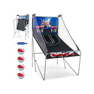 Dual Shot Basketball Arcade Game with 8 Game Modes and 4 Balls for Kids & Family