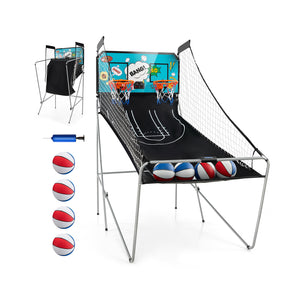 Dual Shot Basketball Arcade Game with 8 Game Modes and 4 Balls for Kids & Family