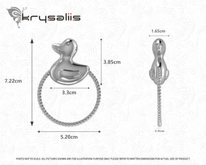 Krysaliis Sterling Silver Rattle - Rope Ring Duck