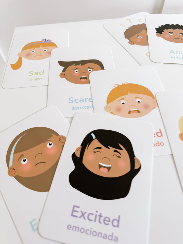 "Emotions Flashcards for babies, enhancing early learning and sensory play, displayed at angle 6."