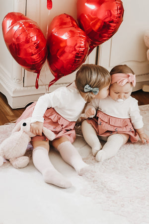 Ruffle Cotton Knee High Socks