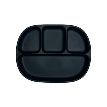 Blackout Collection 4 Section Suction Plate for baby food storage and on-the-go feeding.