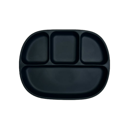Blackout Collection 4 Section Suction Plate for baby food storage and on-the-go feeding.