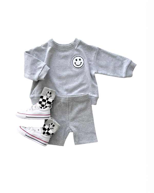 Biker Shorts Set | Gray - MOOGCO Baby