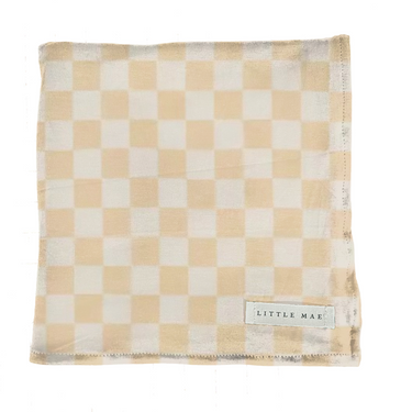 Beige & White Checkered Stretch Swaddle