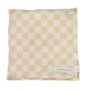 Beige & White Checkered Stretch Swaddle