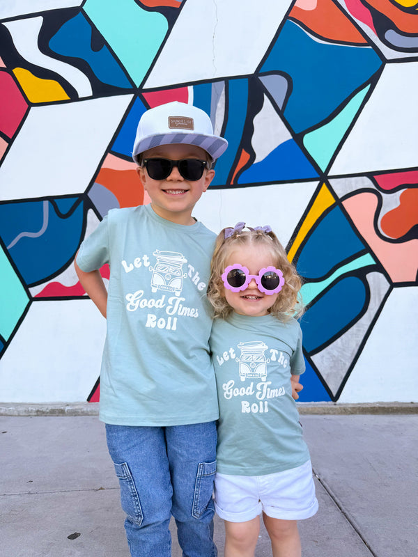 Good Times T-Shirt for babies, showcasing playful design and soft fabric, perfect for toddlers' everyday wear.
