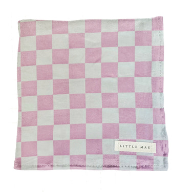 Sugar Pink & White Checkered Stretch Swaddle