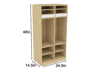 Double Preschool Cubbies for toddlers, featuring vibrant colors and soft fabric, perfect for playful comfort.