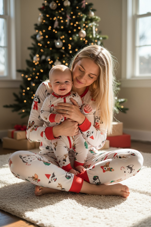 Bark The Halls (Convertible Zip Footies)
