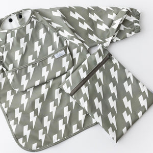 The Grayson Long Sleeve Bib - Lightning Bolts