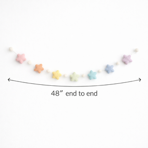 Felt Pastel Star Garland